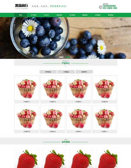 果品绿色环保企业网站设计制作开发官网改版运营外包